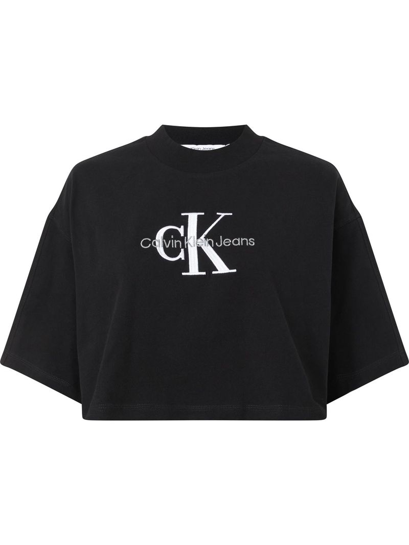 T-shirt-cropped-con-monograma-bordado