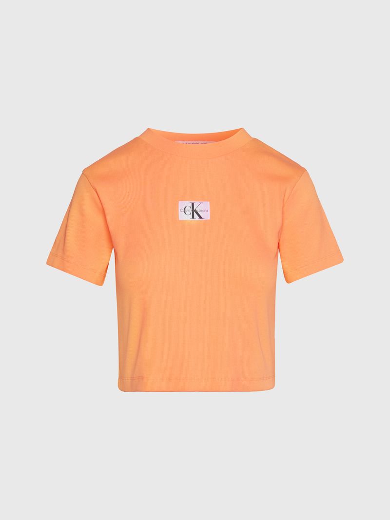 T-shirt-de-punto-de-canale-con-insignia
