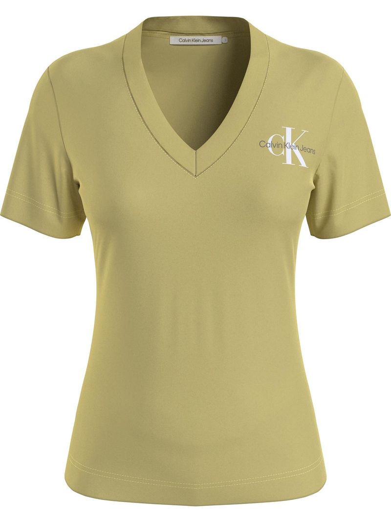 T-shirt-slim-con-de-cuello-en-v-