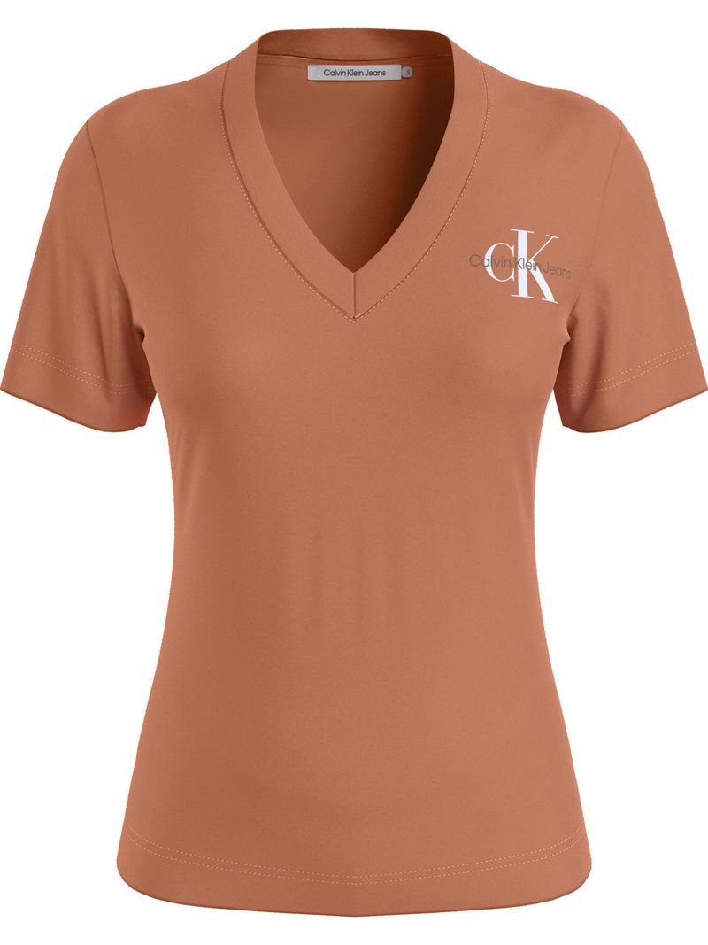 T-shirt-slim-con-de-cuello-en-v-