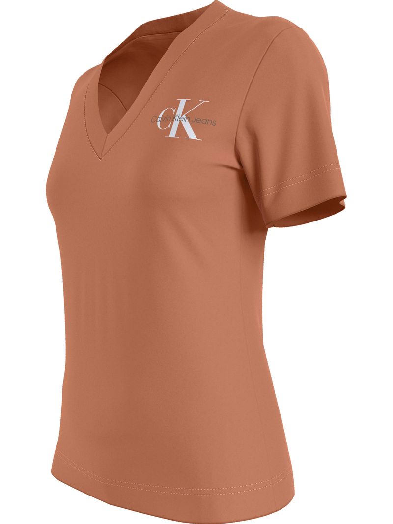 T-shirt-slim-con-de-cuello-en-v-