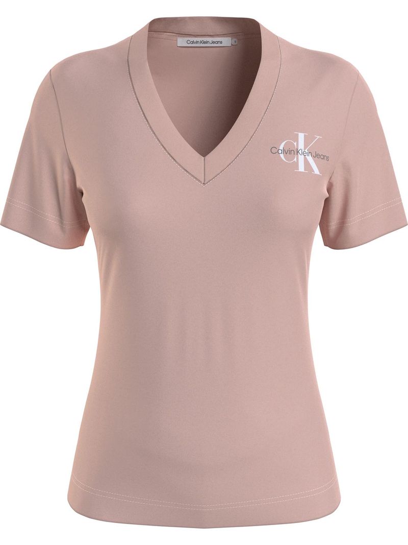 T-shirt-slim-con-de-cuello-en-v-