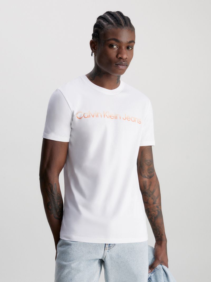 T-shirt-slim-con-logo-bicolor