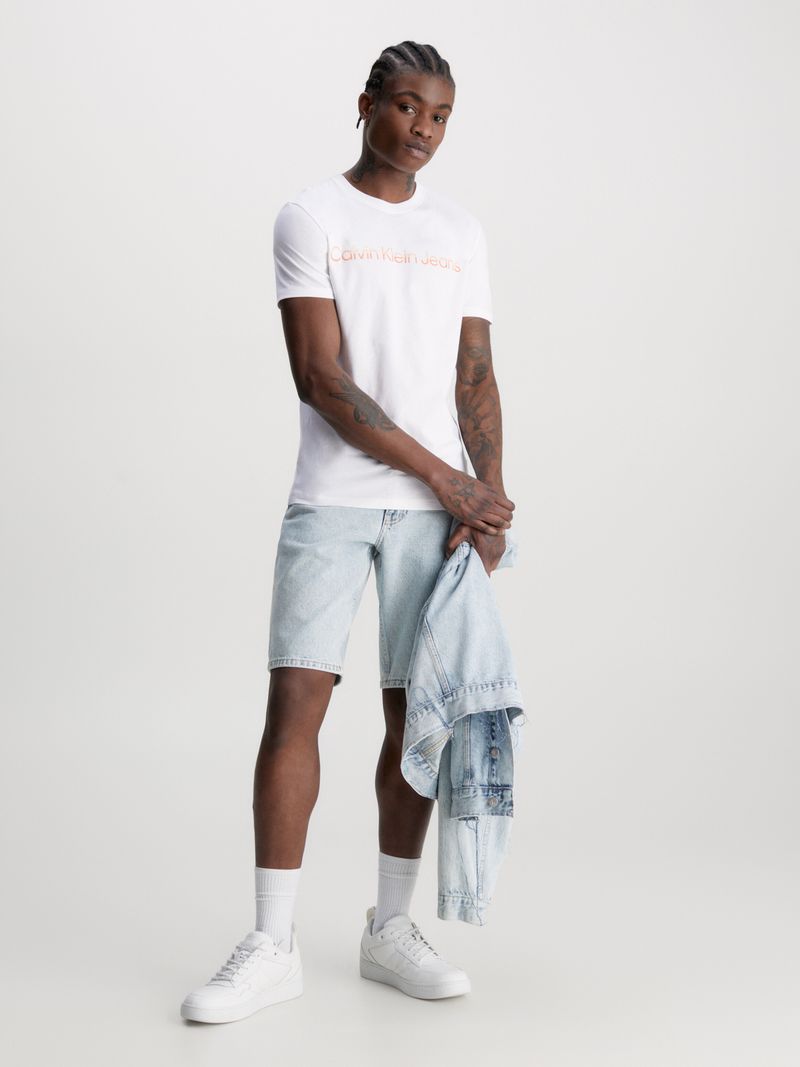 T-shirt-slim-con-logo-bicolor