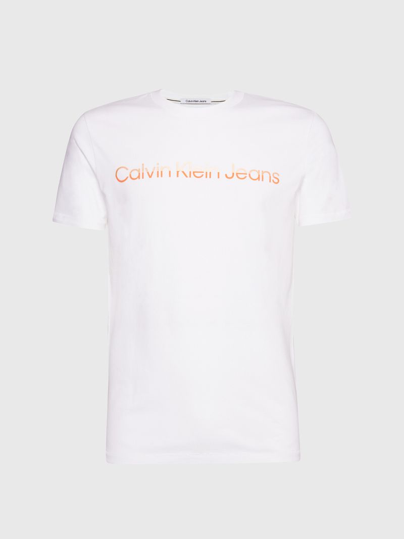 T-shirt-slim-con-logo-bicolor