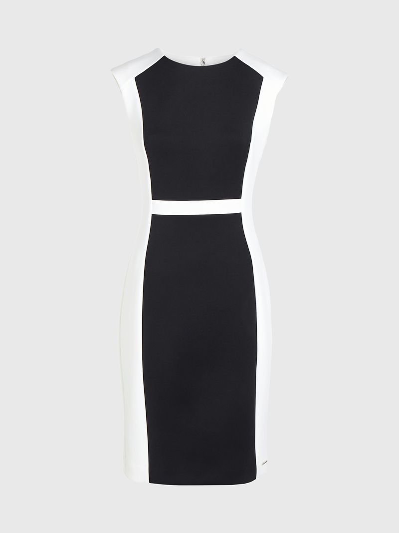 Vestido-slim-color-block-de-neopreno